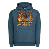 Pigment Midnight Navy chilling with my gnomies bbs Urban Hoodie - BundleAndBundleShop