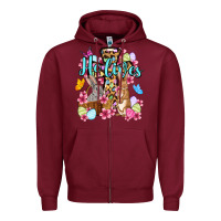 Burgundy Easter Day He lives Zipper Hoodie - OliviaCreatesArt
