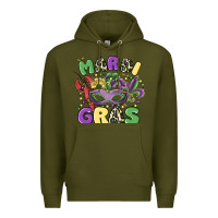 Army Green mardi gras Premium Hoodie - MaliasSmallBusiness