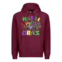 Burgundy mardi gras Premium Hoodie - MaliasSmallBusiness