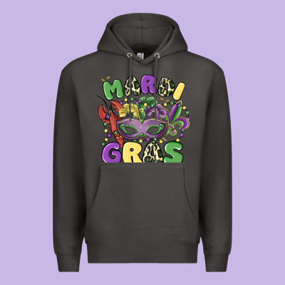 Mardi Gras Premium Hoodie Designed By Maliassmallbusiness