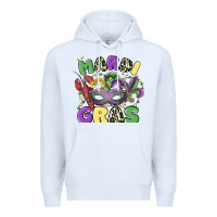 White mardi gras Premium Hoodie - MaliasSmallBusiness