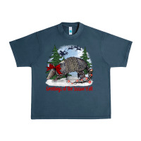 Midnight Navy greetings of the season y'all with armadillo Urban Heavy Tee - BarkalooDesign