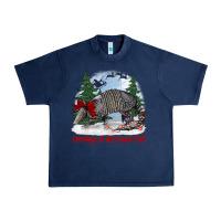 Navy greetings of the season y'all with armadillo Urban Heavy Tee - BarkalooDesign