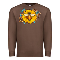 Chestnut bee sunflower leopard Premium Sweatshirt - AdoDesignShop