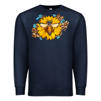 Bee Sunflower Leopard Premium Sweatshirt | Teevron