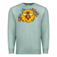 Seafoam bee sunflower leopard Premium Sweatshirt - AdoDesignShop