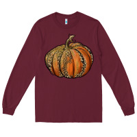 Burgundy leopard pumpkin Long Sleeve Tee - RanaPortraitStore