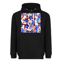 Black 4th of july flip flops seamless pattern Heavyweight Hoodie - BundleAndBundleShop