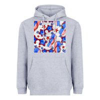 Heather Grey 4th of july flip flops seamless pattern Heavyweight Hoodie - BundleAndBundleShop