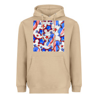 Mushroom 4th of july flip flops seamless pattern Heavyweight Hoodie - BundleAndBundleShop
