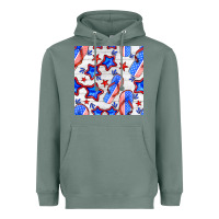 Sage 4th of july flip flops seamless pattern Heavyweight Hoodie - BundleAndBundleShop