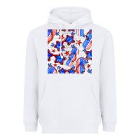 White 4th of july flip flops seamless pattern Heavyweight Hoodie - BundleAndBundleShop