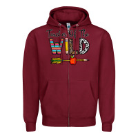 Burgundy teacher of the wild Zipper Hoodie - CowhideDigitalArt