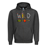 Charcoal Heather teacher of the wild Zipper Hoodie - CowhideDigitalArt