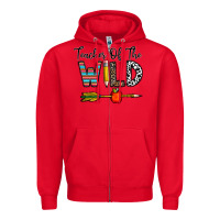 Red teacher of the wild Zipper Hoodie - CowhideDigitalArt