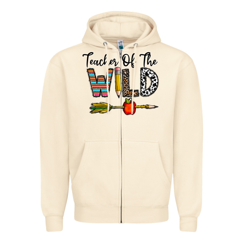 Teacher Of The Wild Zipper Hoodie by CowhideDigitalArt | Teevron