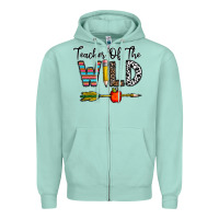 Seafoam teacher of the wild Zipper Hoodie - CowhideDigitalArt