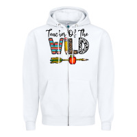 White teacher of the wild Zipper Hoodie - CowhideDigitalArt