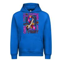 Cobalt breast cancer american football ribbon love cure fight bbs Urban Hoodie - BundleAndBundleShop