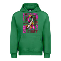 Emerald breast cancer american football ribbon love cure fight bbs Urban Hoodie - BundleAndBundleShop