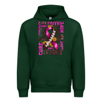 Forest Green breast cancer american football ribbon love cure fight bbs Urban Hoodie - BundleAndBundleShop