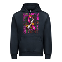 Navy breast cancer american football ribbon love cure fight bbs Urban Hoodie - BundleAndBundleShop