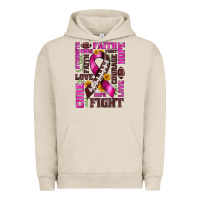 Pigment French Oak breast cancer american football ribbon love cure fight bbs Urban Hoodie - BundleAndBundleShop