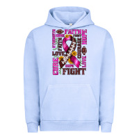Pigment Grape Ice breast cancer american football ribbon love cure fight bbs Urban Hoodie - BundleAndBundleShop