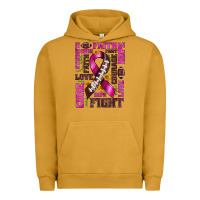Pigment Peanut Butter breast cancer american football ribbon love cure fight bbs Urban Hoodie - BundleAndBundleShop