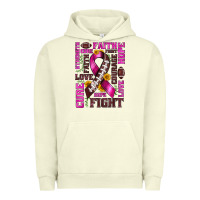 Pigment Pistachio breast cancer american football ribbon love cure fight bbs Urban Hoodie - BundleAndBundleShop