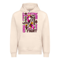 Sandshell breast cancer american football ribbon love cure fight bbs Urban Hoodie - BundleAndBundleShop