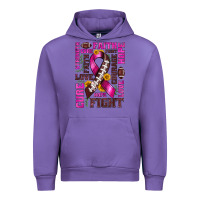 Tulip breast cancer american football ribbon love cure fight bbs Urban Hoodie - BundleAndBundleShop