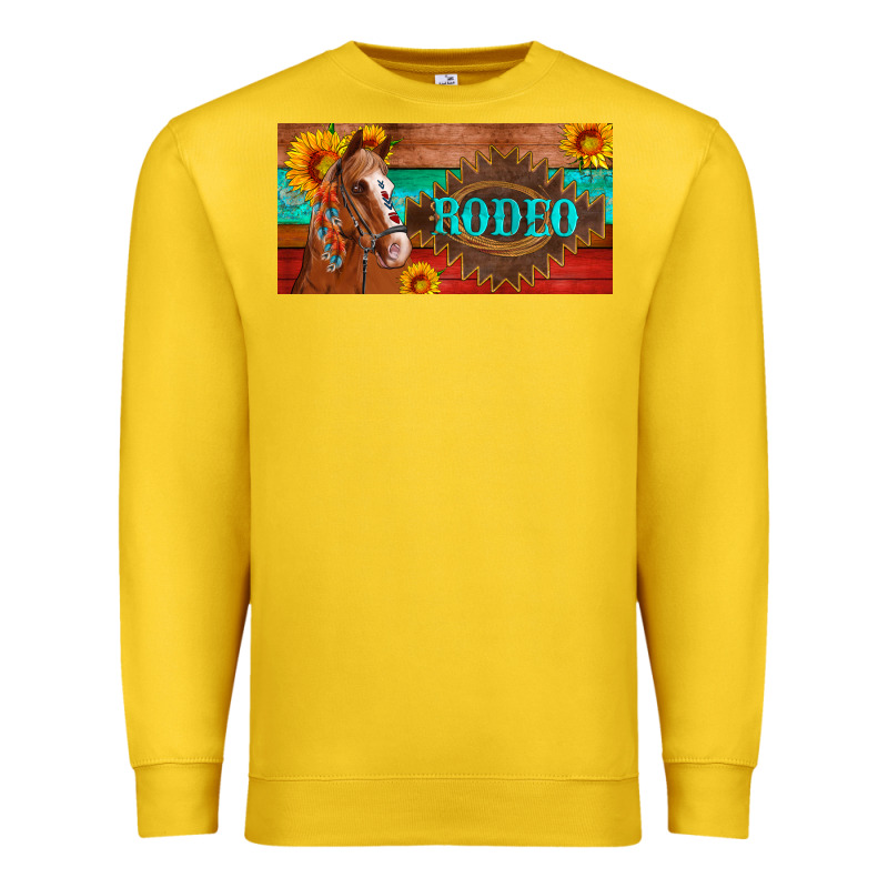 Aztec Horse Cactus And Sunflowers License Plate Template Premium Sweatshirt by Artiststas | Teevron
