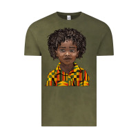 Vintage Olive black boy Vintage Tee - BarkalooDesign
