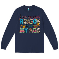 Navy i see no good reason to act my age Long Sleeve Tee - Zillion Design Studio