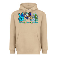 Mushroom peace love winter ado Heavyweight Hoodie - AdoDesignShop