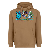 Toasted Coconut peace love winter ado Heavyweight Hoodie - AdoDesignShop