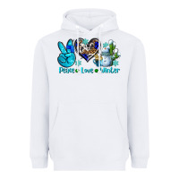 White peace love winter ado Heavyweight Hoodie - AdoDesignShop