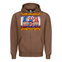 Chestnut usa gnome Zipper Hoodie - HRA Design Shop
