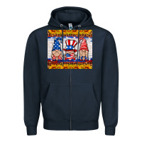 Navy usa gnome Zipper Hoodie - HRA Design Shop