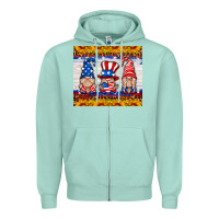 Seafoam usa gnome Zipper Hoodie - HRA Design Shop