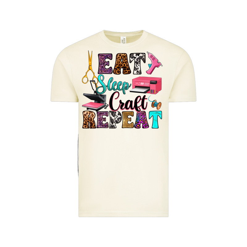 Eat Sleep Craft Repeat Vintage Tee by RanaPortraitStore | Teevron