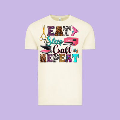 Vintage Tee eat sleep craft repeat