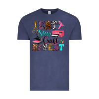 Vintage Denim eat sleep craft repeat Vintage Tee - RanaPortraitStore