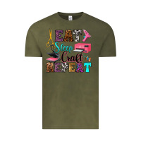 Vintage Olive eat sleep craft repeat Vintage Tee - RanaPortraitStore
