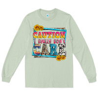 Matcha caution i really don't care Long Sleeve Tee - Zillion Design Studio