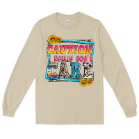 Mushroom caution i really don't care Long Sleeve Tee - Zillion Design Studio