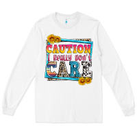 White caution i really don't care Long Sleeve Tee - Zillion Design Studio