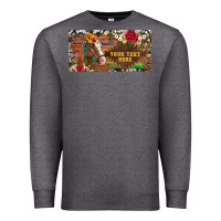 Charcoal Heather (preview)western turquoise gemstone horse cowhide leopard floral backg Premium Sweatshirt - Artiststas